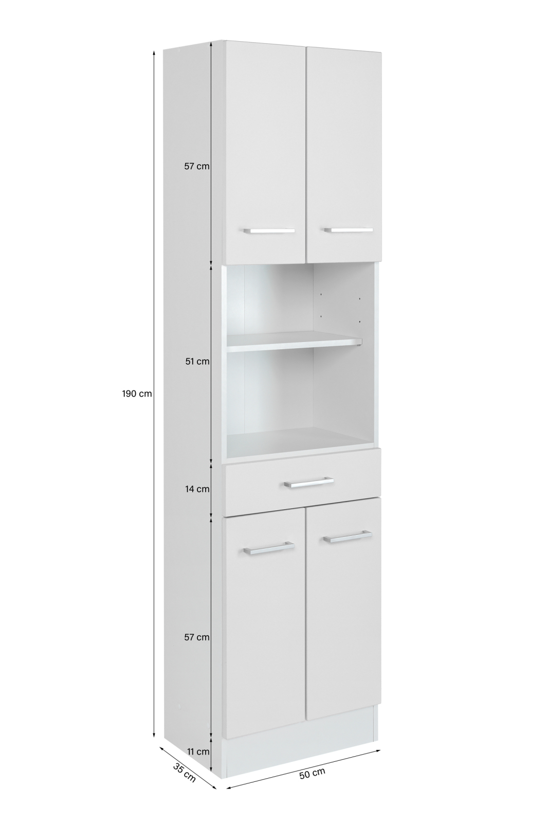 Seitenschrank RIGA - grün - 50 cm
