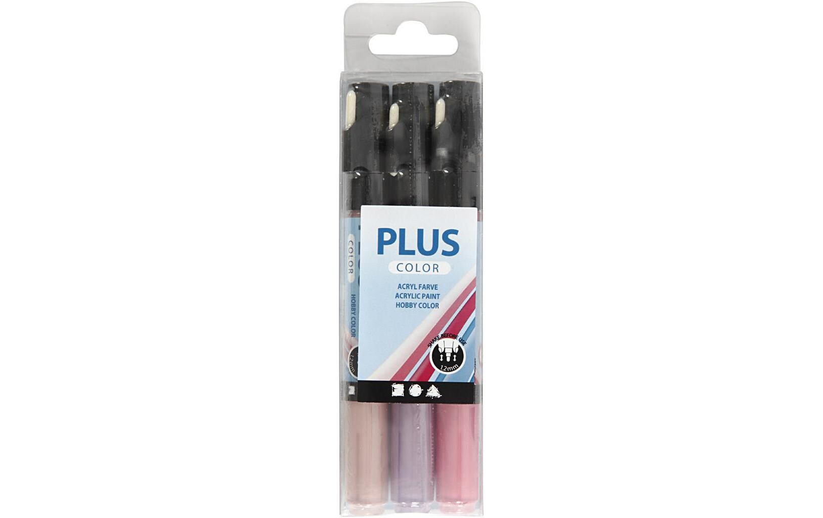 Acrylmarker Plus Color 3er Set, RosatöneAcrylstifte für Z. B. Steine anmalen