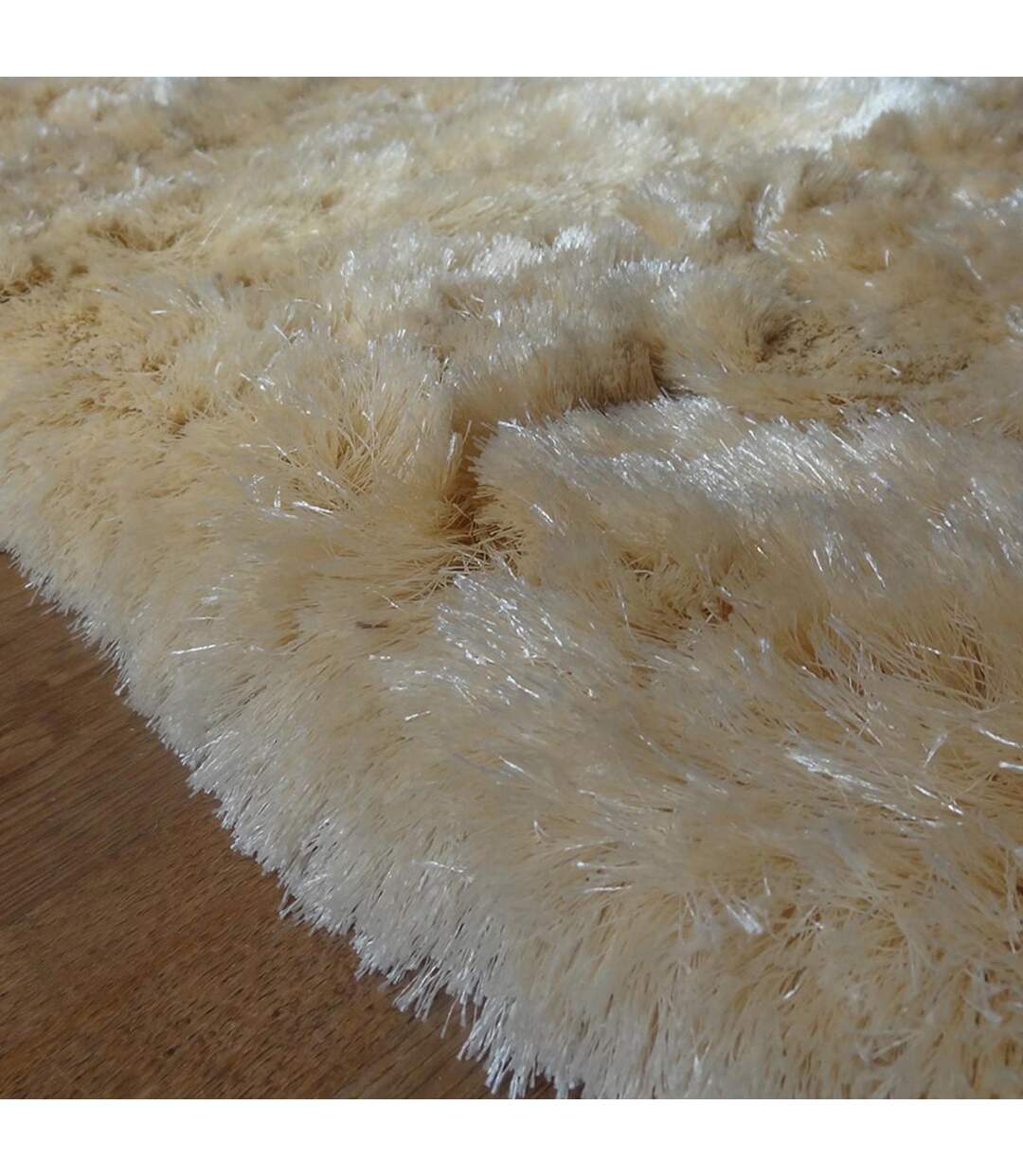Tapis shaggy SG FIN en polyester doux et soyeux Fait main Care&Fair