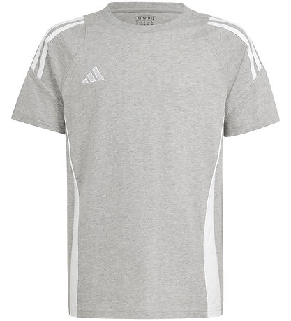 adidas Performance T-shirt - Tiro24 Swteey - Gr?/Hvid