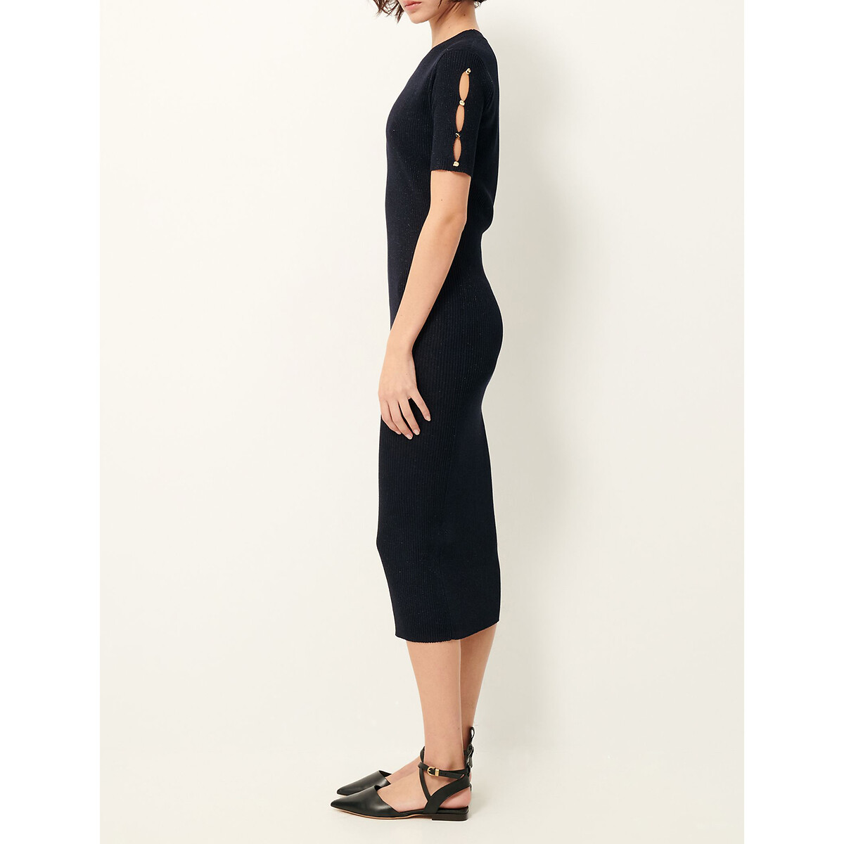 SESSUN<br>Vestido midi de malha brilhante Little TIM