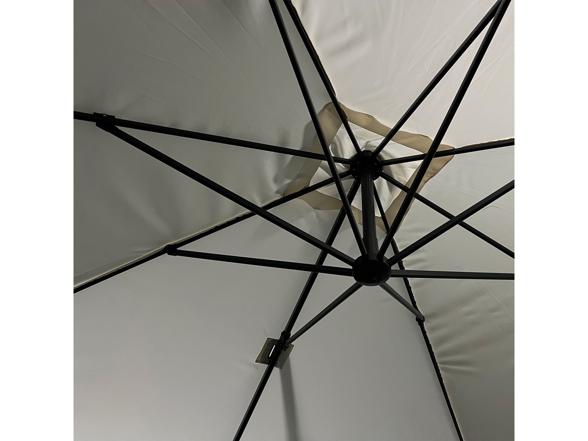 Buitenkado pro 3x3m aluminium zweefparasol - beige