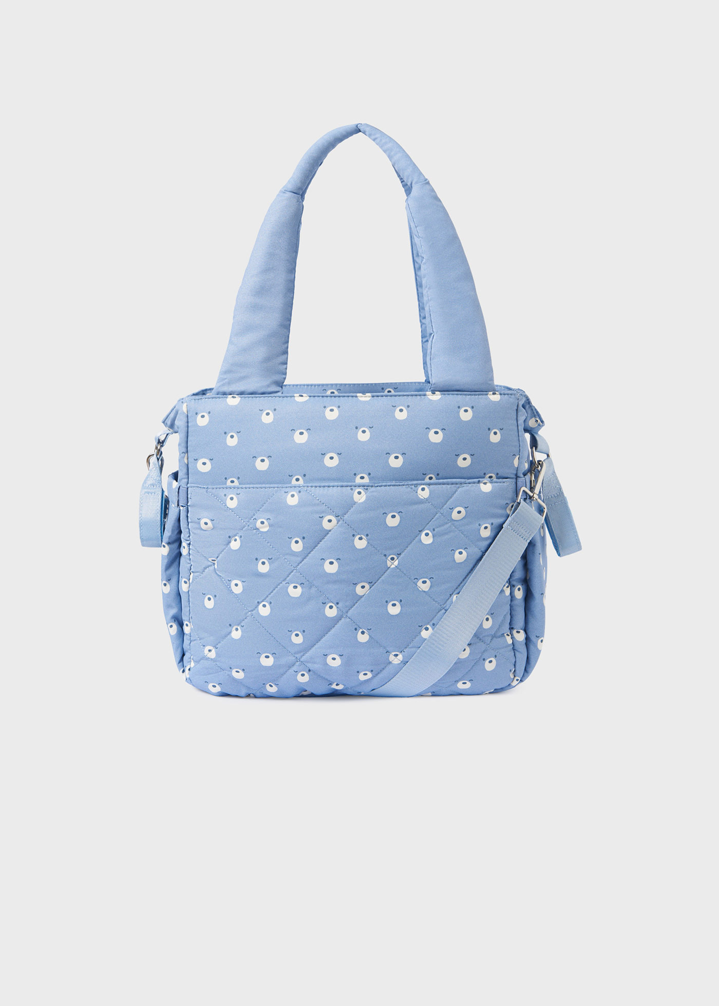 Bolsa acolchoada com acessórios para bebês