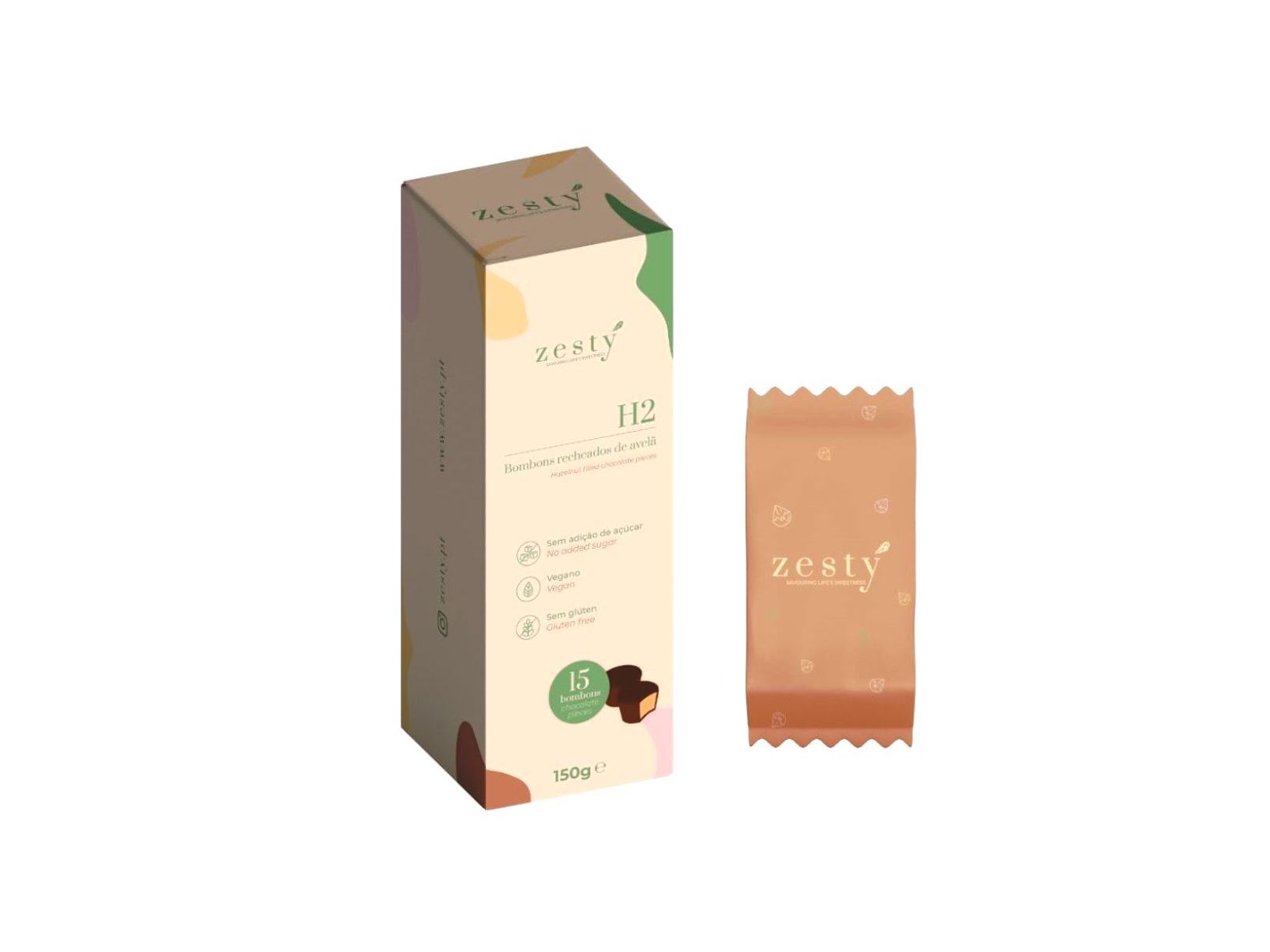 BOMBONS ZESTY CREME AVELÃ SEM AÇÚCAR 150 G