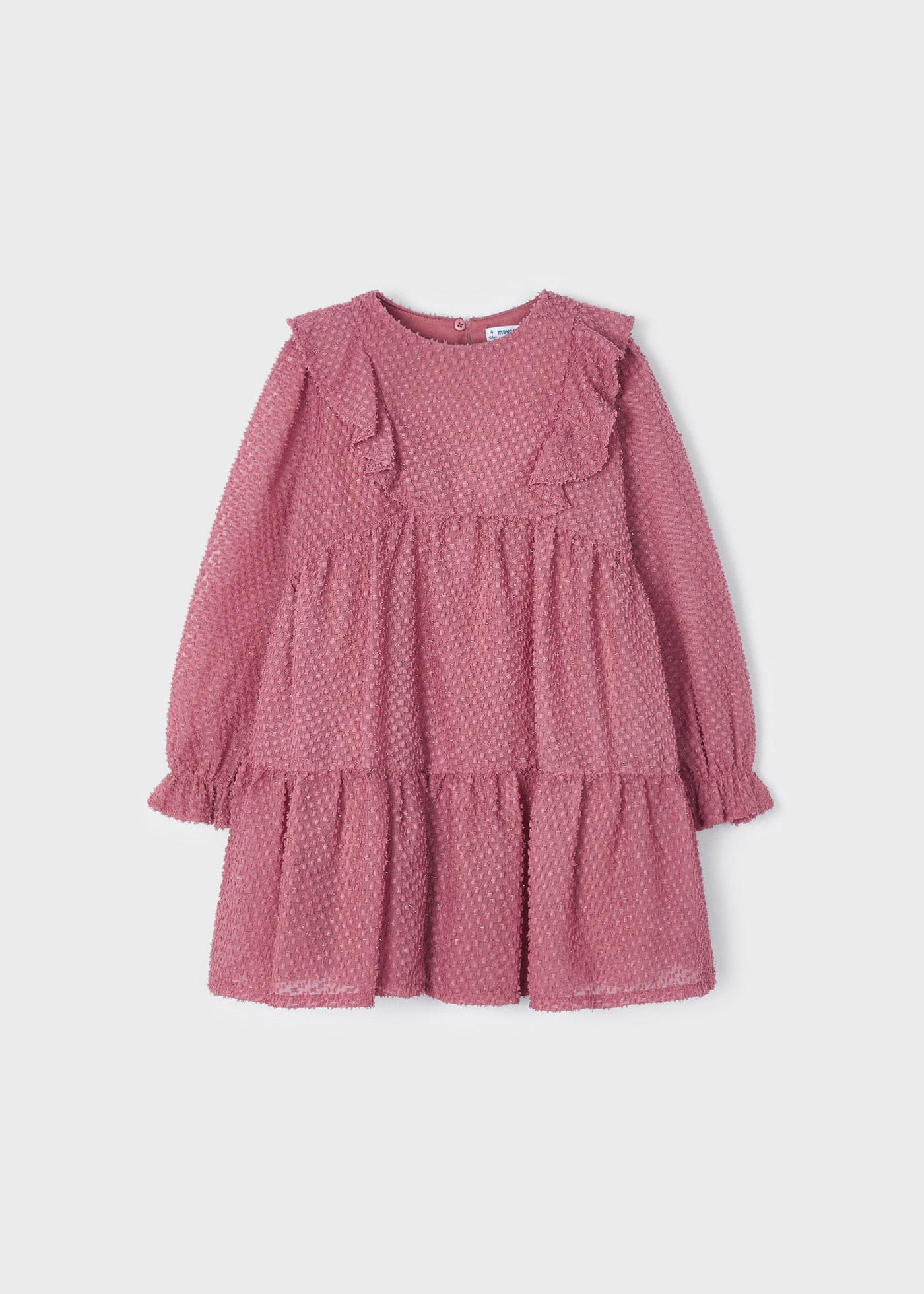 vestido de chiffon plumeti para menina