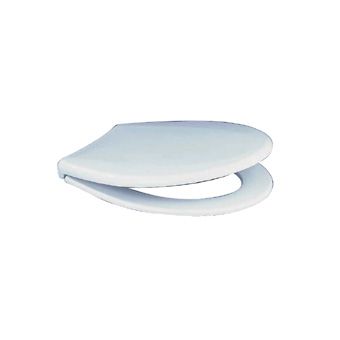 Plieger Economy closetzitting met deksel thermoplast m. RVS bevestigingsset wit