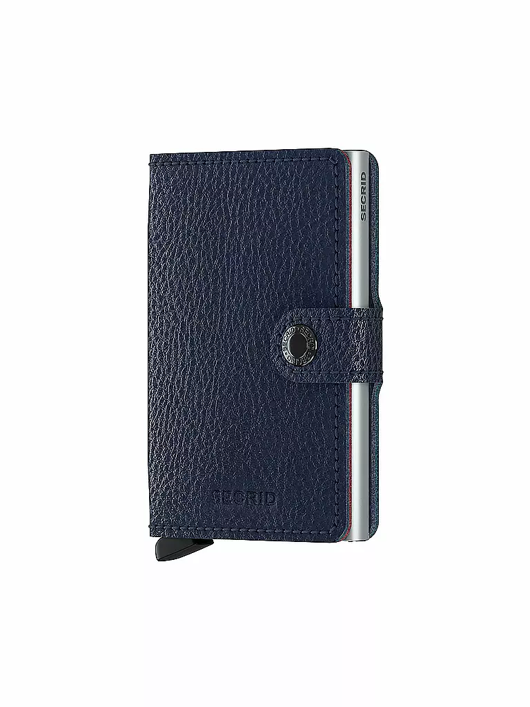 SECRID Geldbörse - Miniwallet Vegetable Tanned Mini Navy/Silver blau