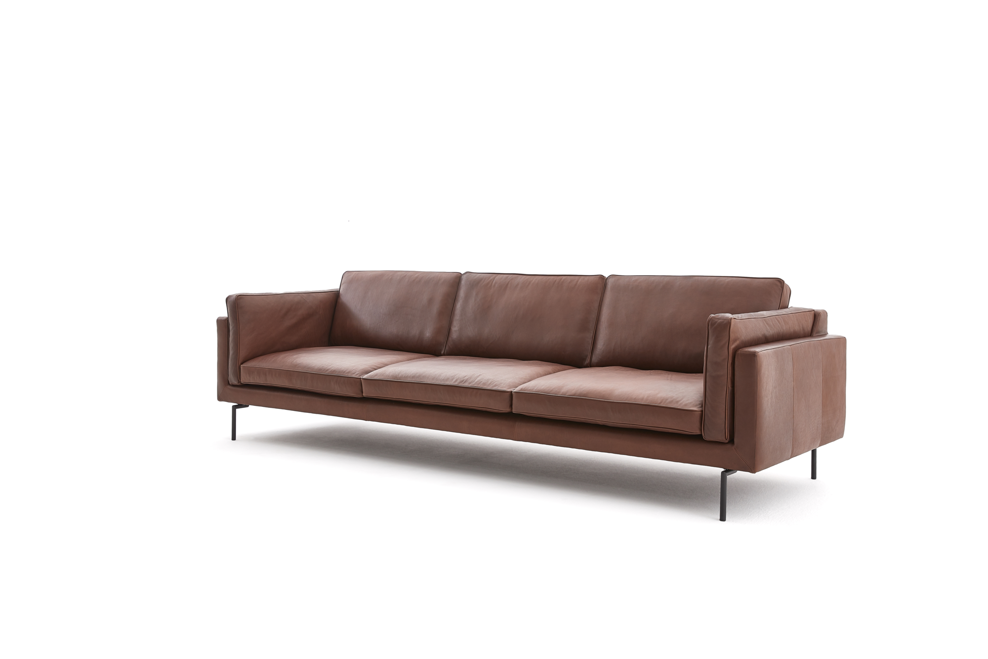 Loods 5 Design 4-zitsbank Stark 4-zits, 290 cm | C Sauvage Chocolate | Zwart met knik