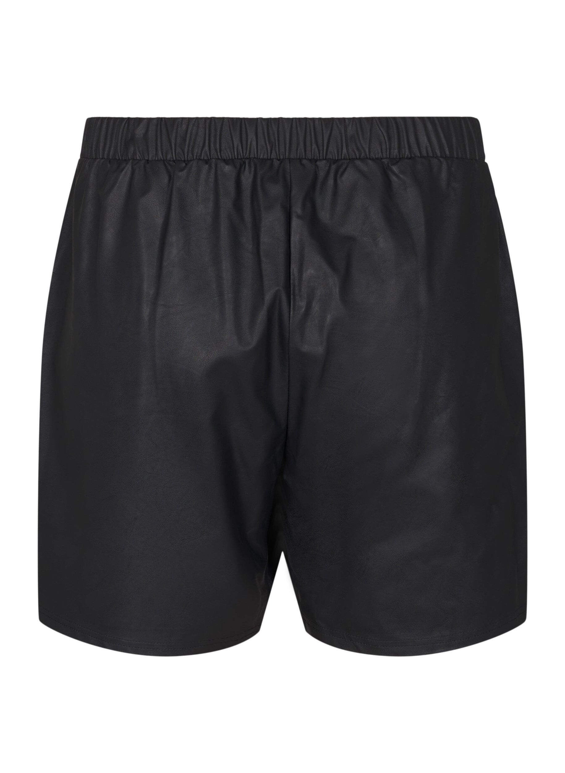 Løse shorts i imiteret læder