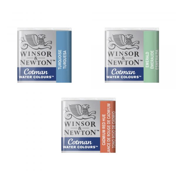 Winsor & Newton Aguarela em Pastilha Cotman, Tom Azul Cobalto 1 Unidade