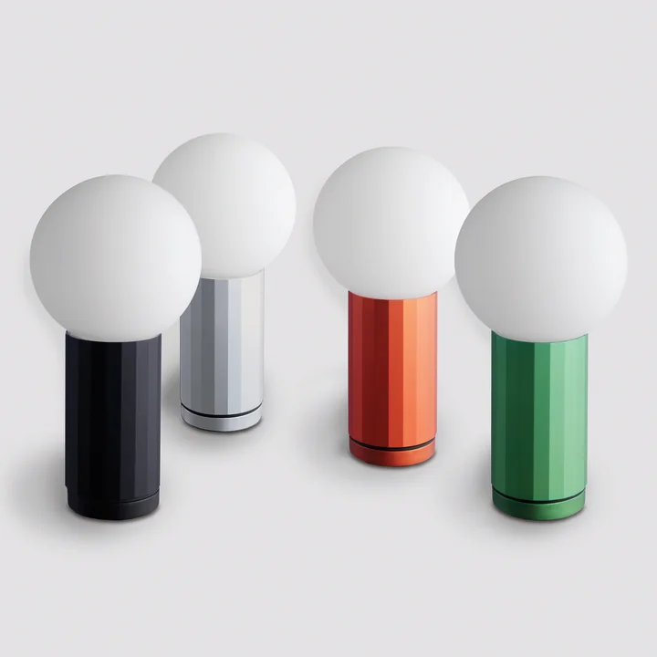 HAY - Turn On Tischleuchte, aluminium