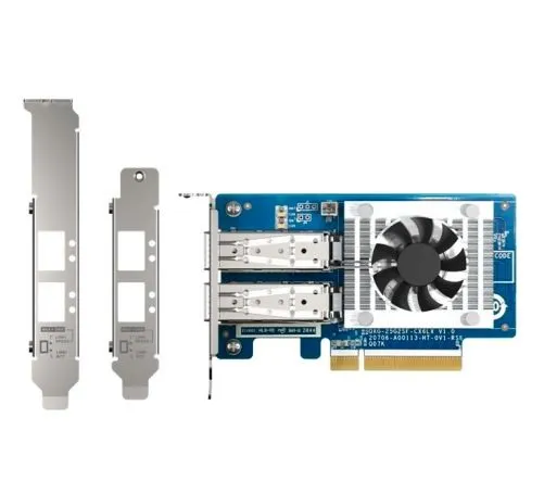 QNAP QXG-25G2SF-CX6 - Netværksadapter - PCIe 4.0 x8 lavprofil - 25 Gigabit SFP28 x 2 - for QNAP TS-H2490FU