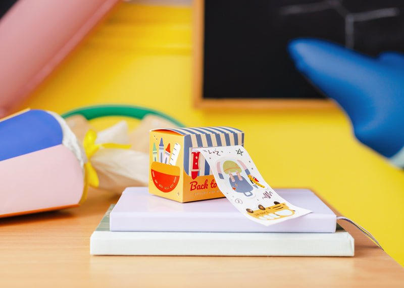 Gekleurde Sticker School 19 delig