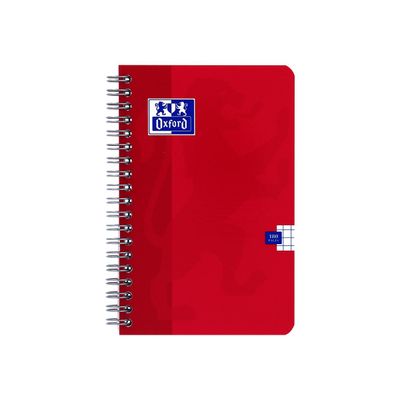 Oxford - Carnet à spirale 11 x 17 cm - 180 pages - petits carreaux (5x5 mm) - disponible dans différentes couleurs
