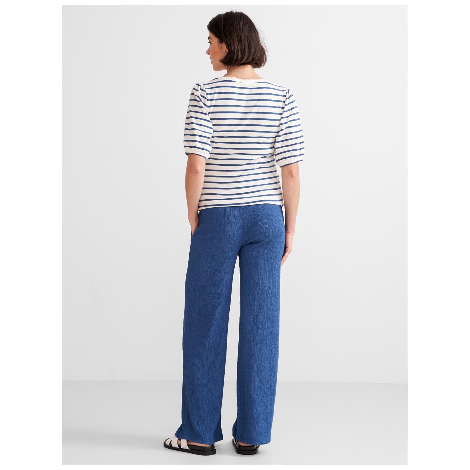 Prénatal zwangerschapsbroek lang effen blauw