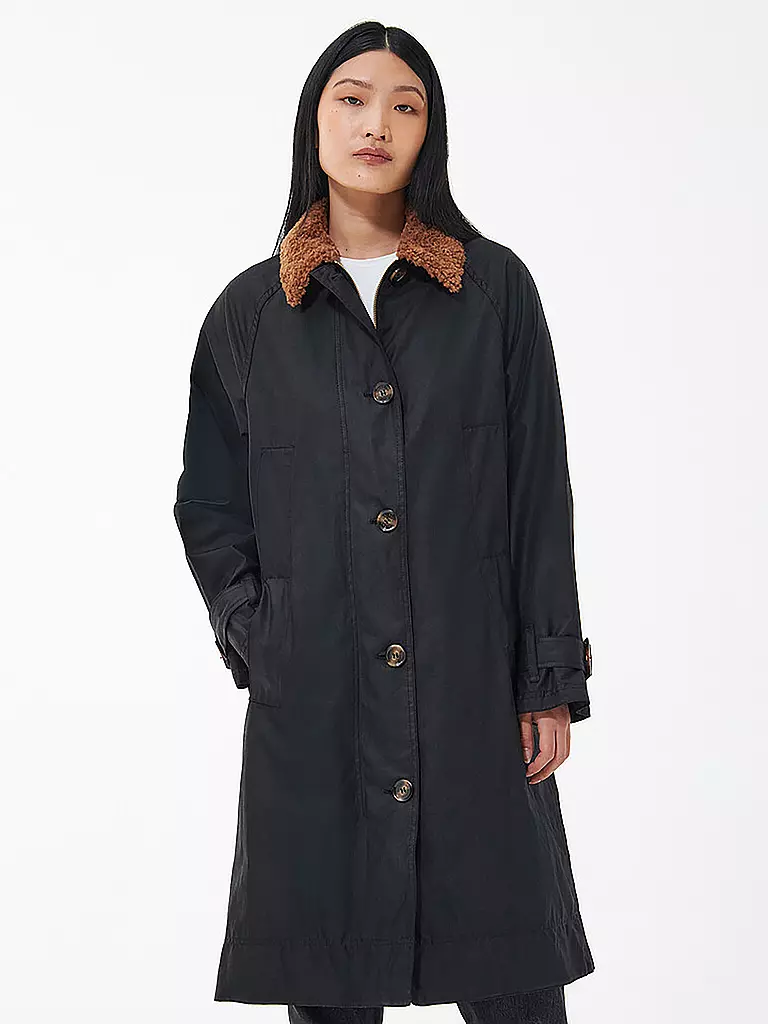 BARBOUR Trenchcoat MALALA WAX schwarz