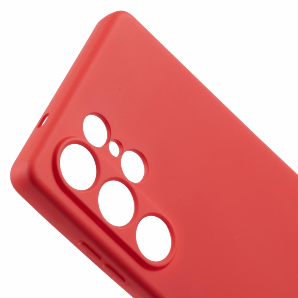 Samsung Galaxy S25 Ultra Gummi Case Hülle mit Kameraschutz - Rot (Matt)