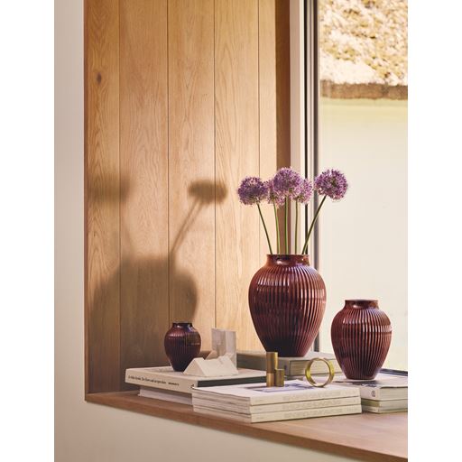 Knabstrup Riflet Vase, Berry