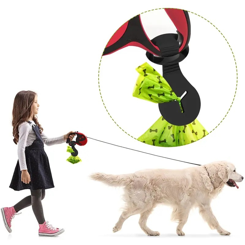Silikon Hundekot Beutel Halter Flexible Müllsack Halterung für Hundeleine - Schwarz