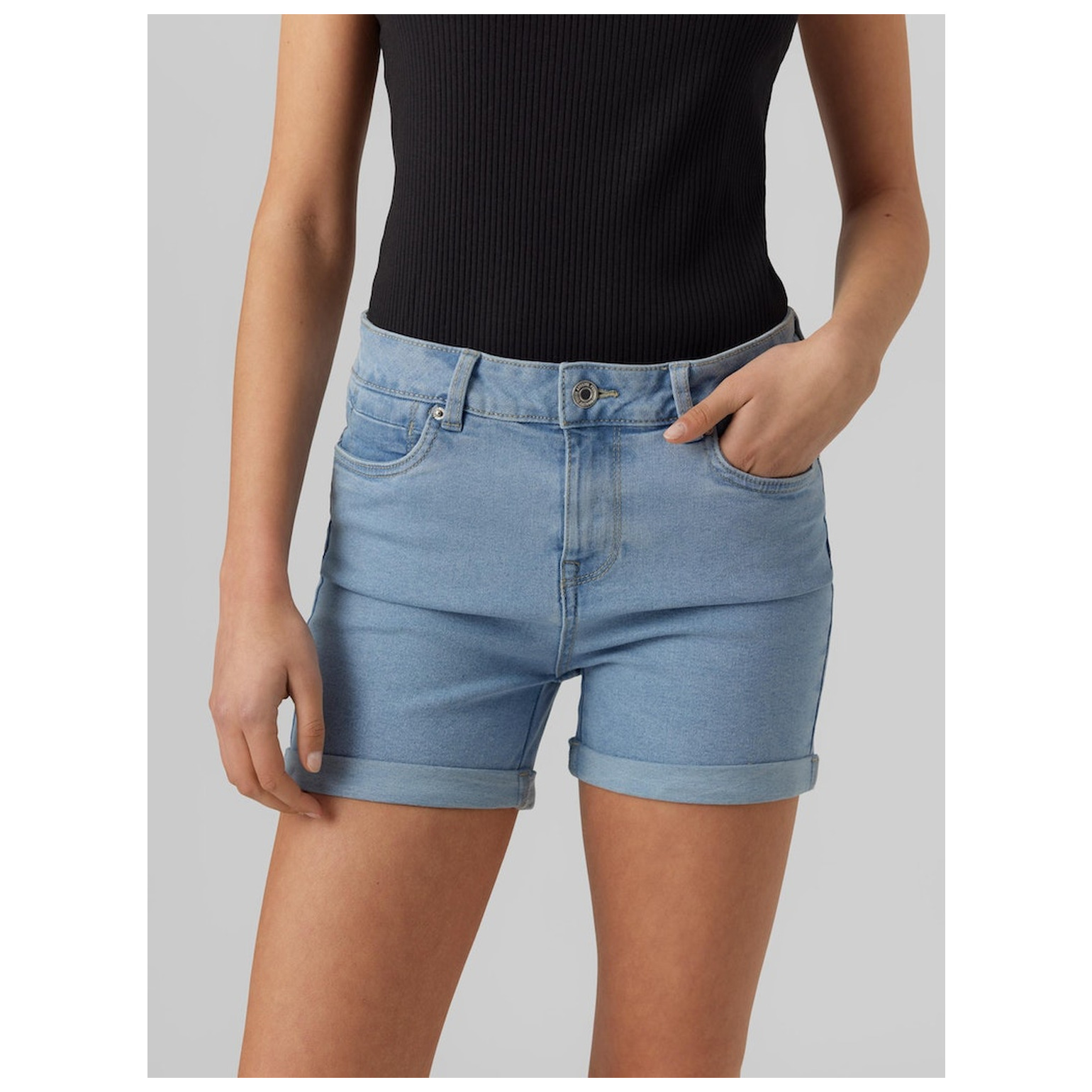 Vero Moda VMLUNA MR FOLD SHORTS MIX GA N