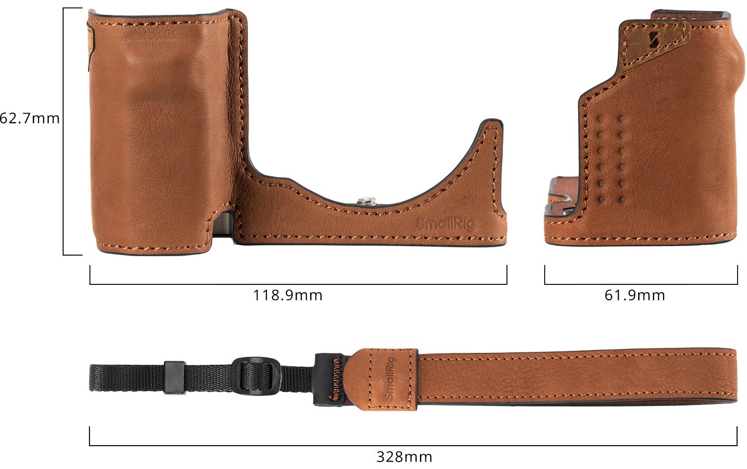 Ledertaschen-Set für Sony ZV-E10 II BraunEntwickelt, um die Kamera zu schützen