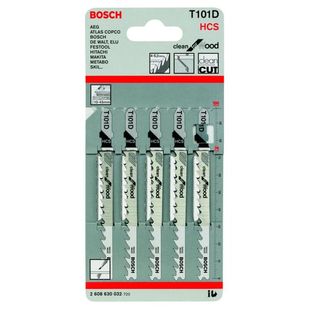 STIKKSAGBLADSETT BOSCH T101D TRE 5 STK