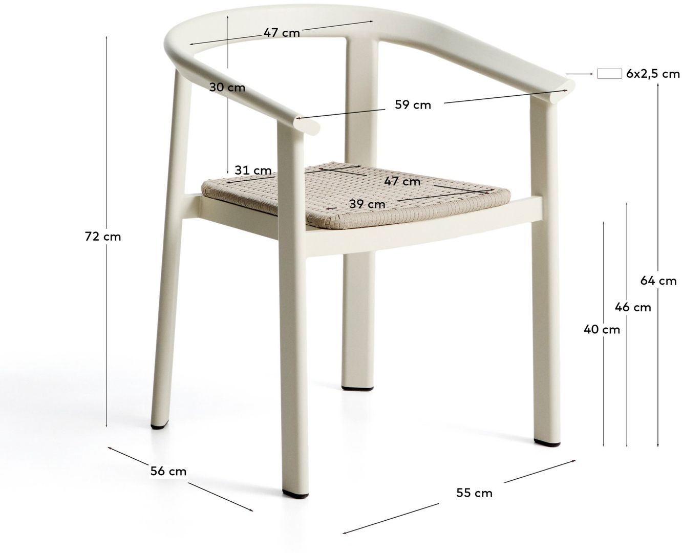 Kave Home   Erice Tuinstoel