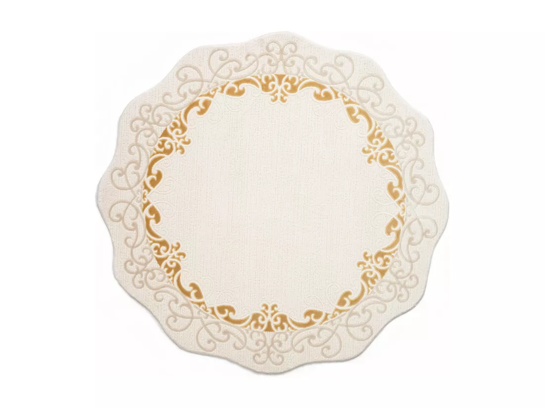 Tapis 120x120 beige Royal Frame