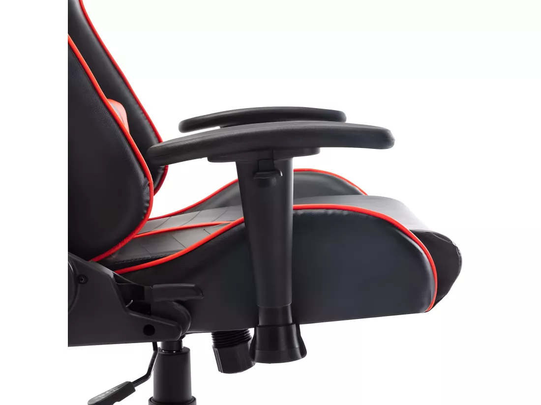 Chaise de jeu Noir et rouge Cuir artificiel
