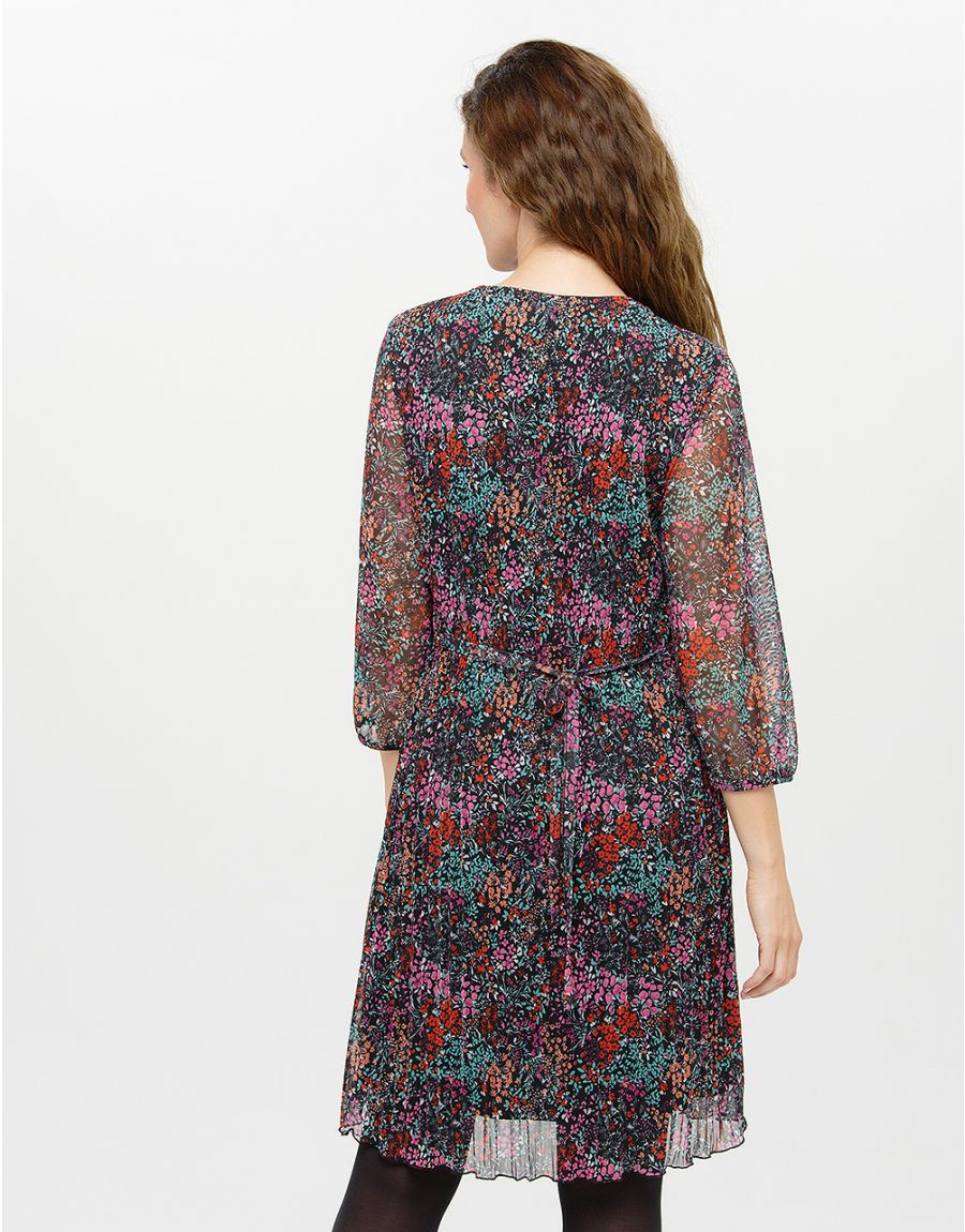 Robe plissée imprimée