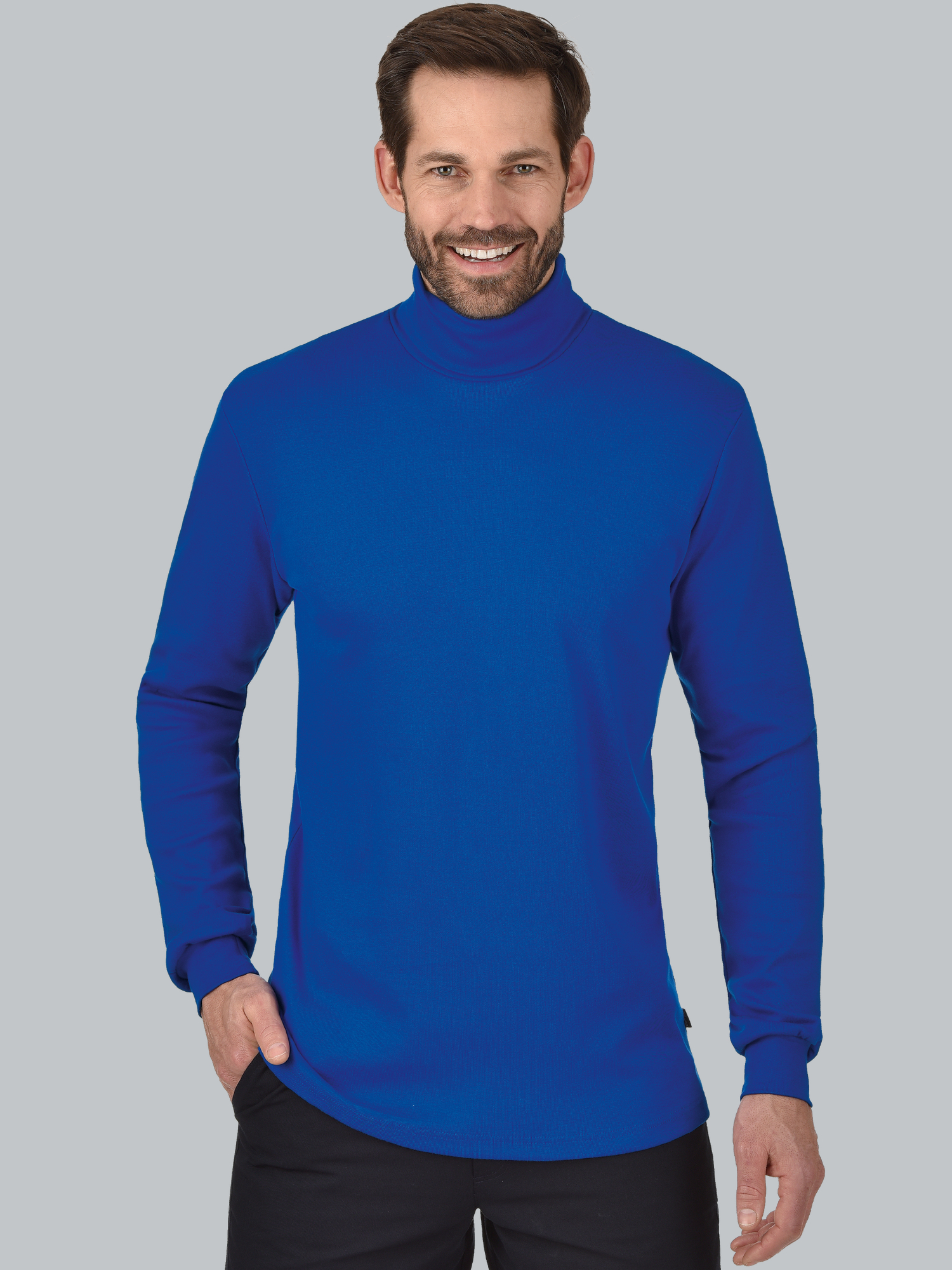 Langarm Ski/Sportrollkragenpullover Royal