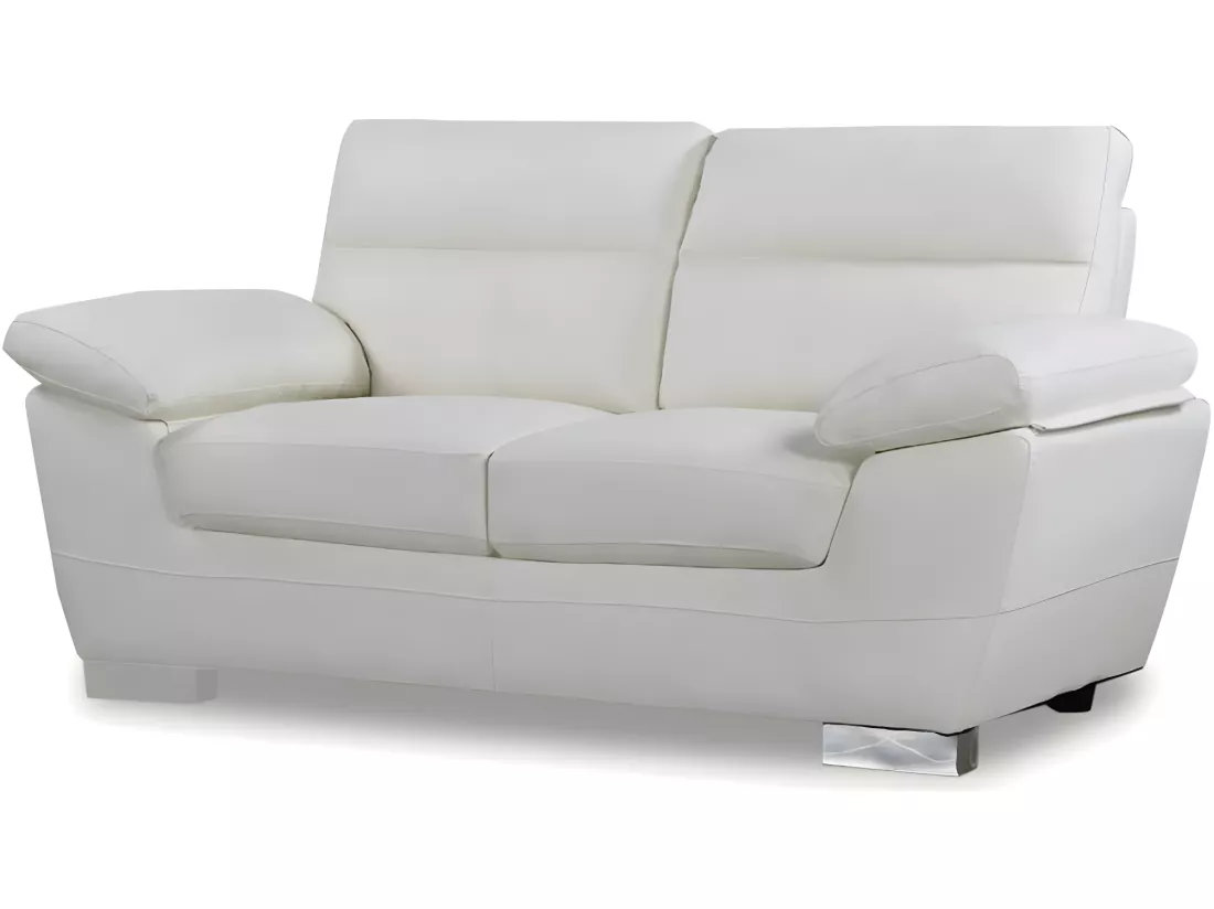 Canapé fixe en cuir reconstitué et PVC 