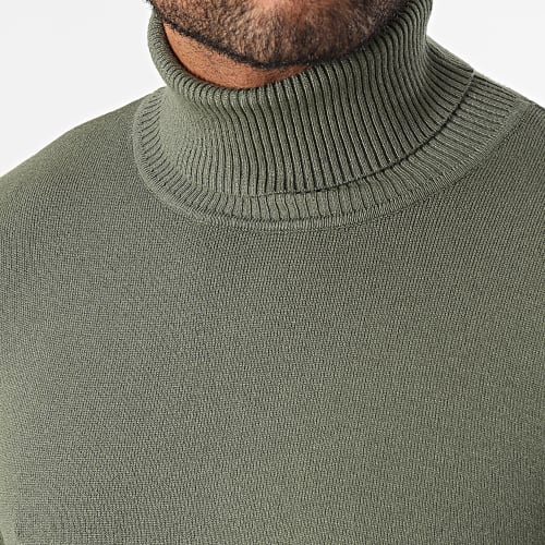Pull Col Roulé Vert