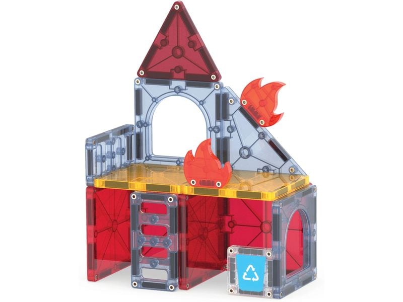 Magna-Tiles Fire Rescue 27 Teile Rettungs- und Bau-Set mit 27 magnetischen Teilen