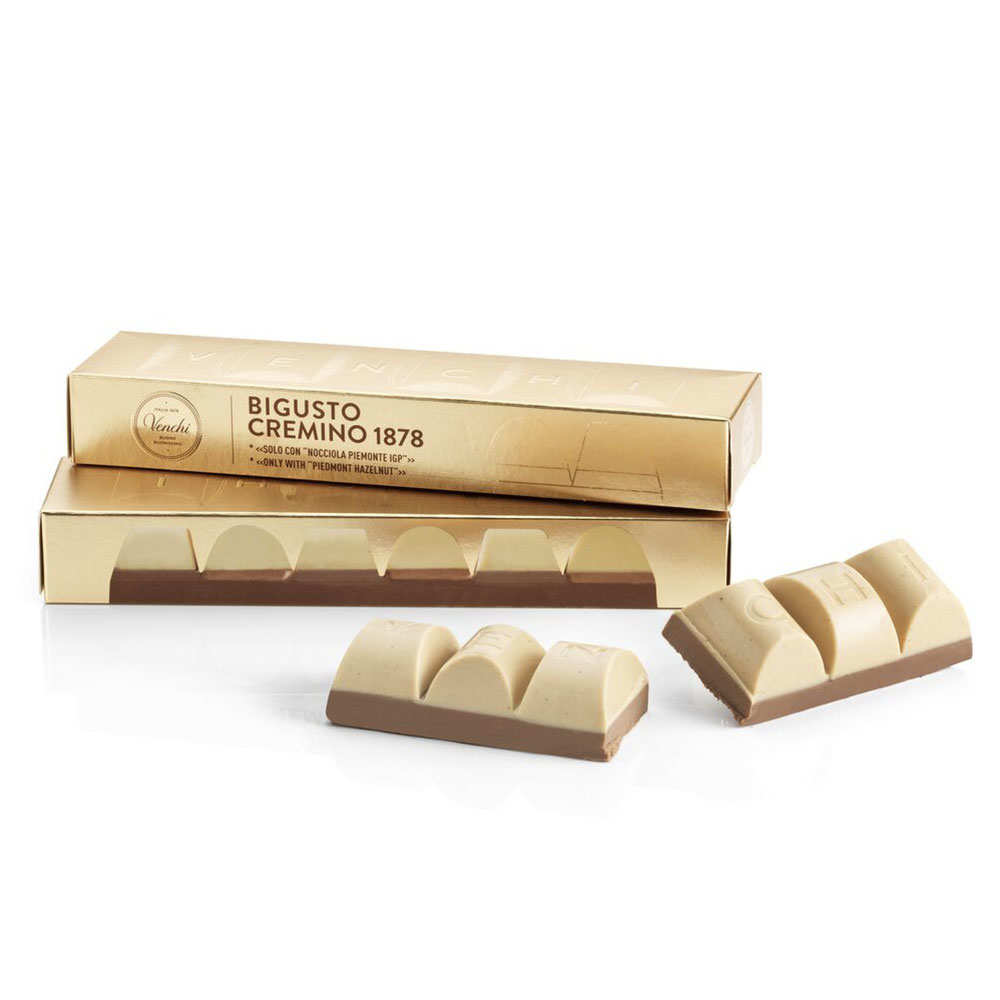Mini bloc de cremino - chocolat blanc et Gianduja
