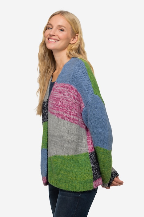 Strickjacke, Colorblocking