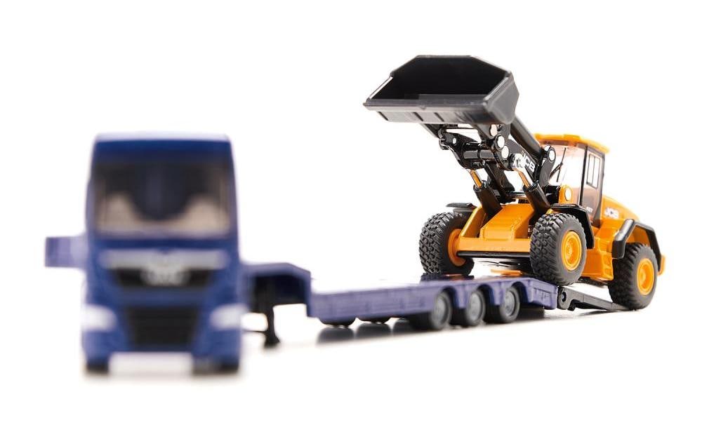 LKW MAN mit Tieflader und JCB Radlader 1:87H0 MAN TGX Sattelschlepper mit JCB 457 WLS Radlader