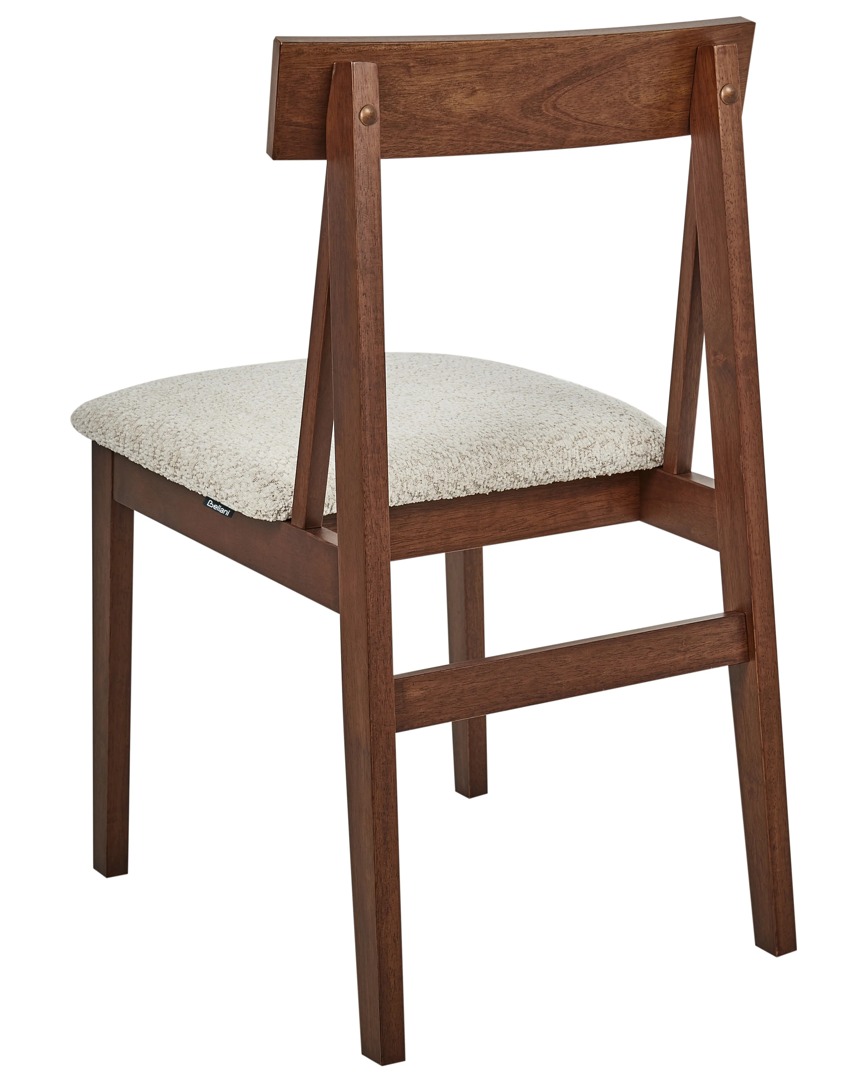 Set van 2 eetkamerstoelen ISLE Hout Bruin/beige