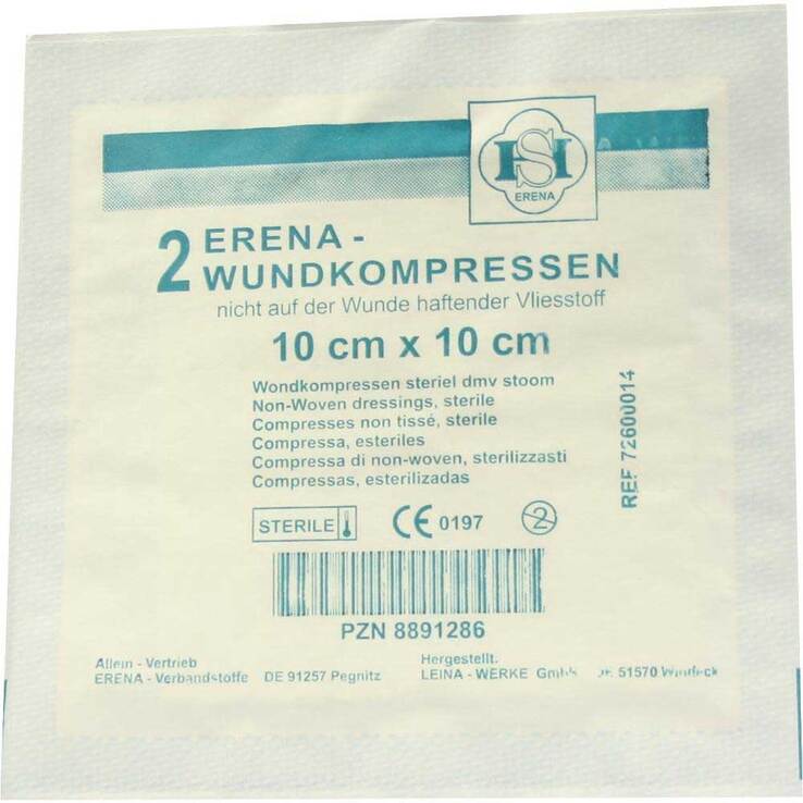 Erena Steril Vlieskompressen, 2 St