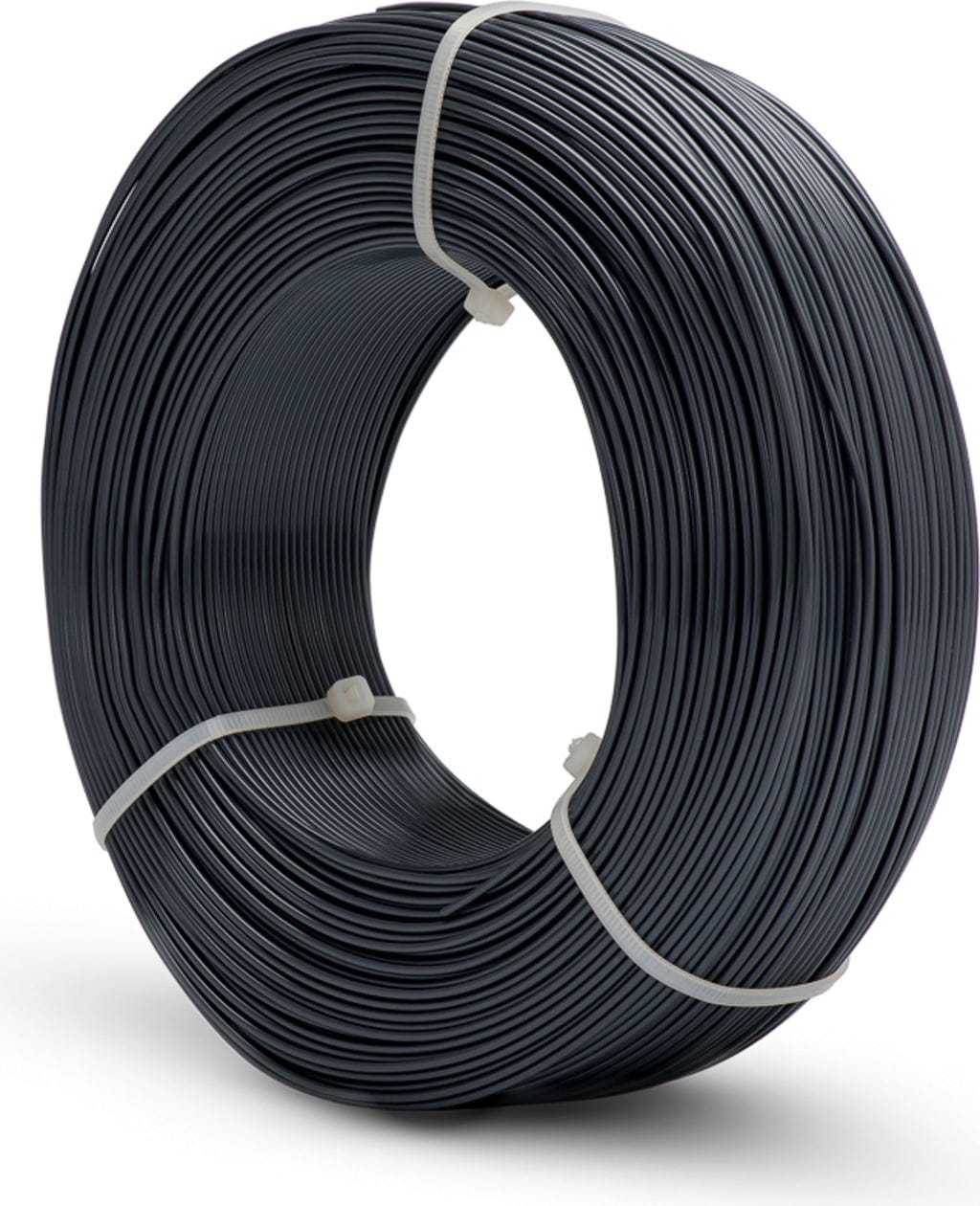 Fiberlogy  Refill R PLA Anthrazit, 1,75 mm / 850 g    Zu 100 % im Recyclingprozess hergestelltes PLA-Filament ohne Spule
