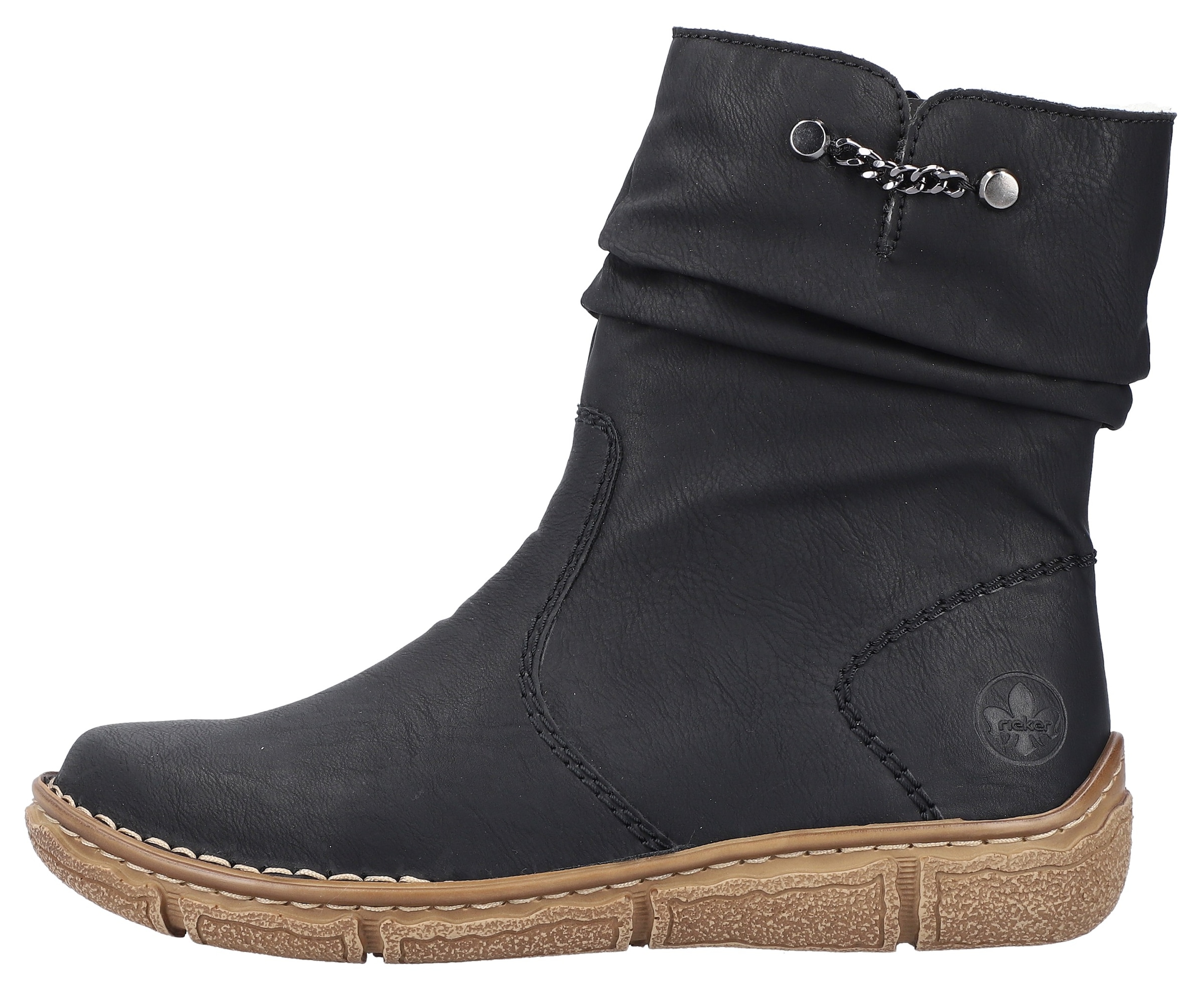 Rieker Winterboots  mit kontrastfarbener Rahmennaht