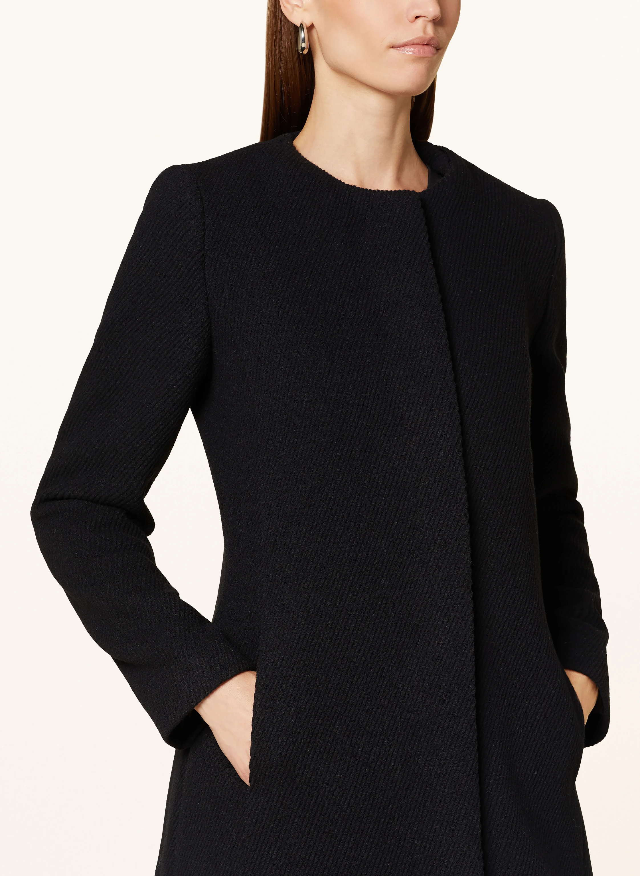 EMPORIO ARMANI Mantel mit abnehmbarem Kragen