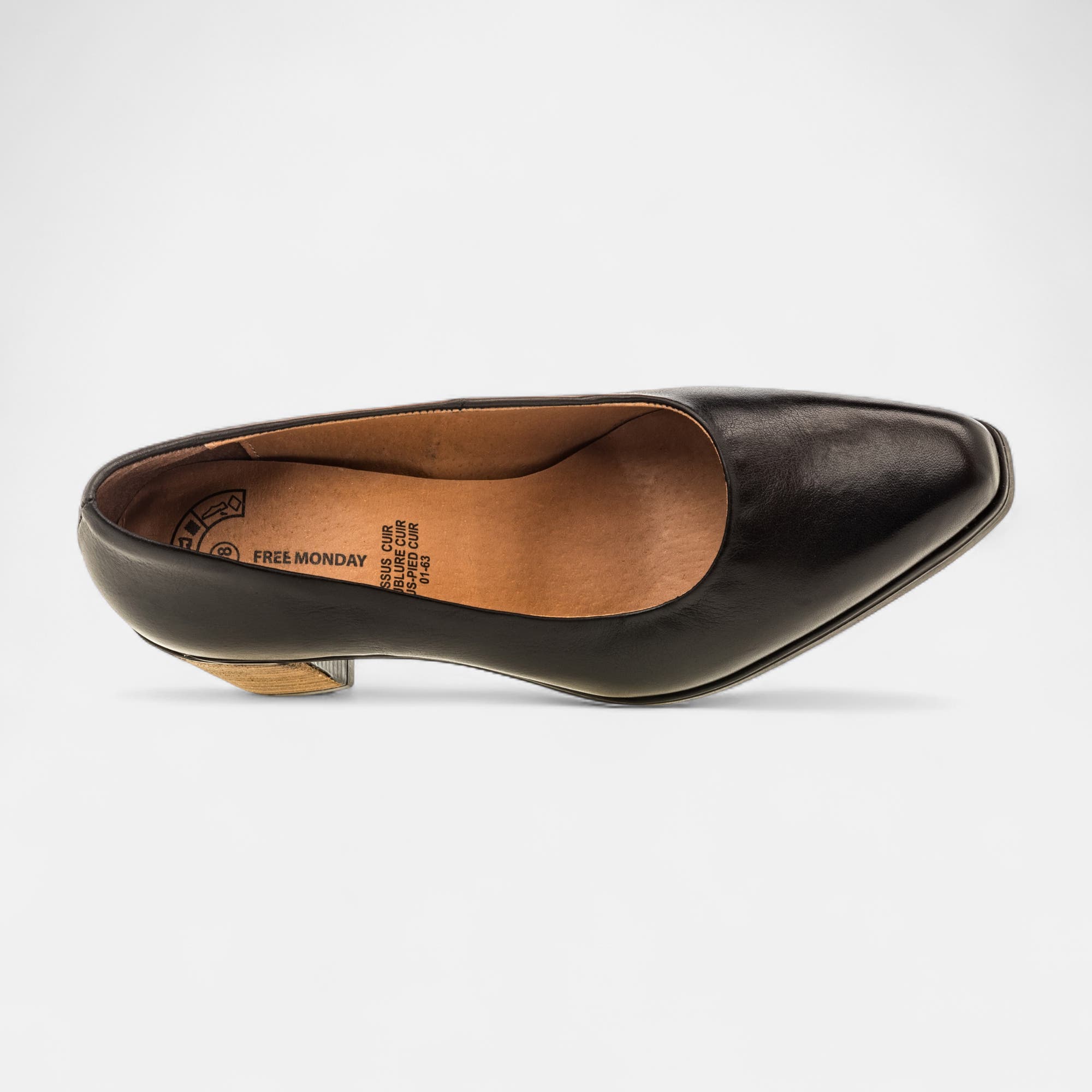 Escarpins à talon Femme en cuir noir