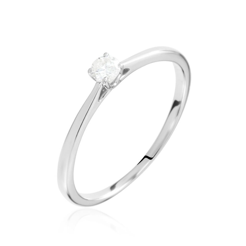 Solitaire  Victoria Platine Blanc Diamant