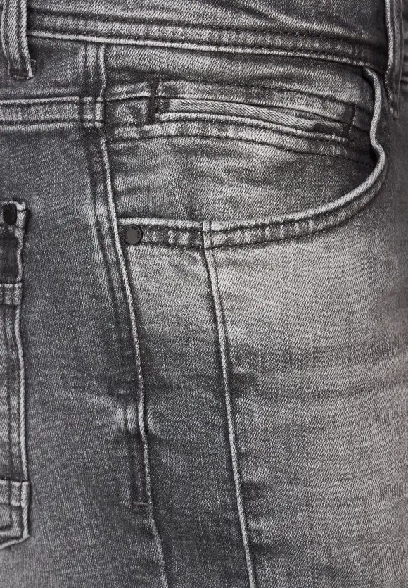 Graue Regular Fit Jeans - mid grey wash