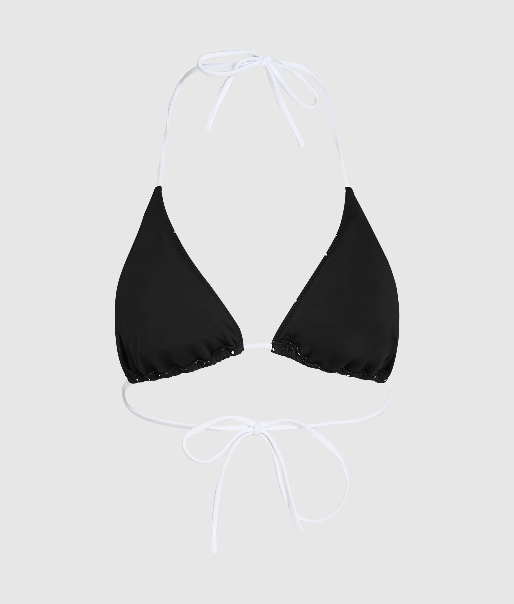 Driehoekige bikinitop met polkadotprint
