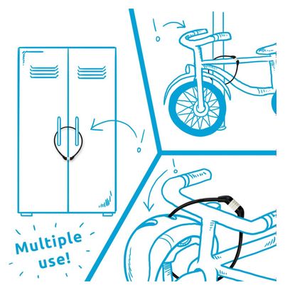 Antivol de vélo Enfant et Adulte |Rose |Crazy Safety |Coloré et Facile à Utiliser
