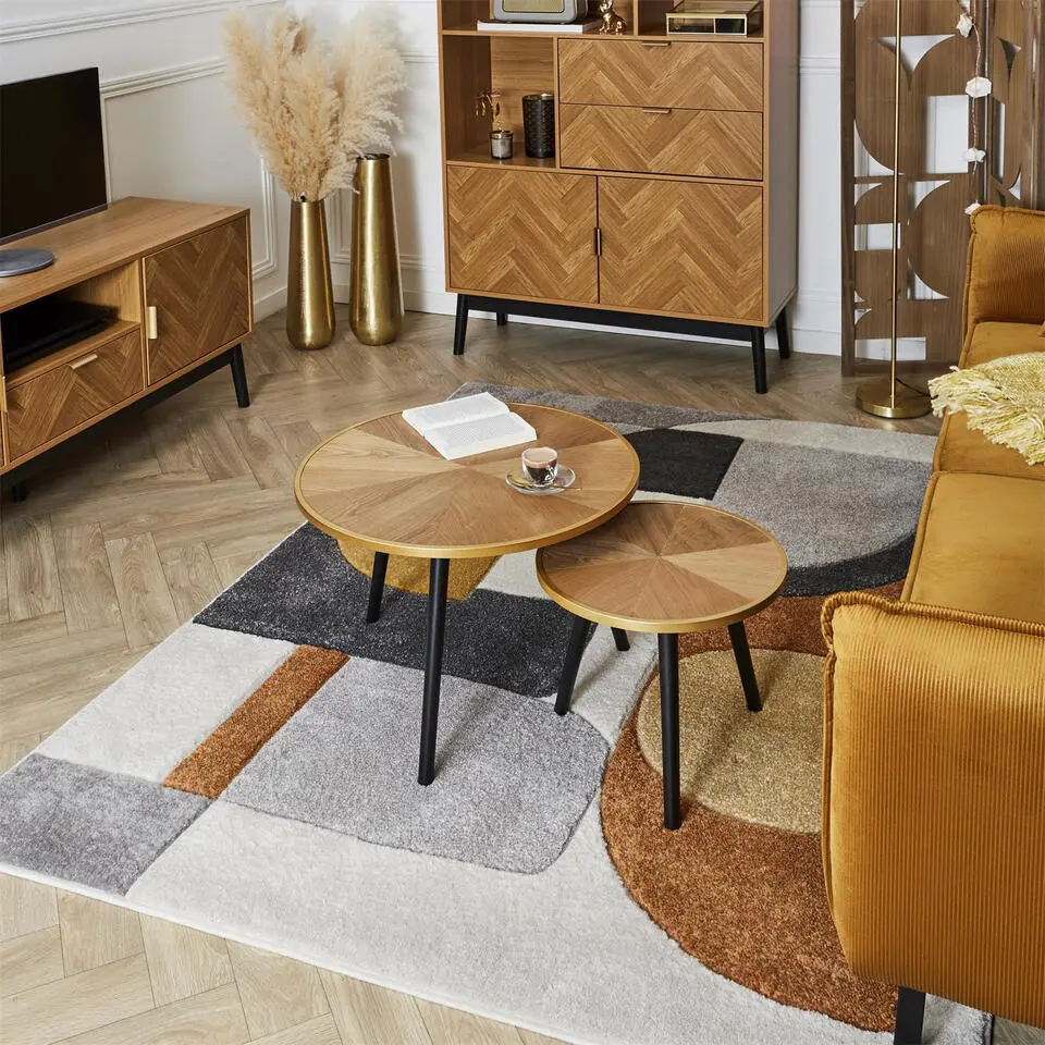 Home Deco Factory Bijzettafels/salontafels Tiny - set 2x - hout