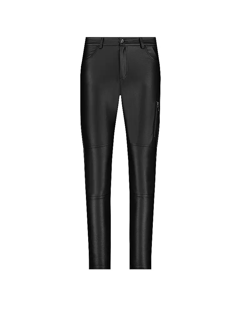 MONARI Hose in Lederoptik  schwarz