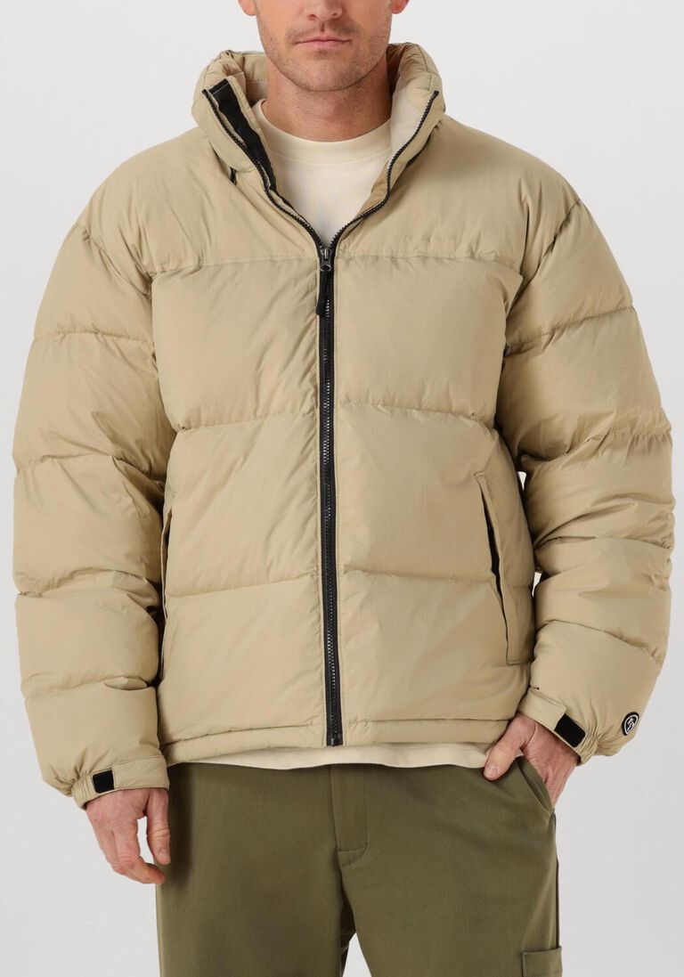 zand olaf hussein gewatteerde jas matte puffer jacket